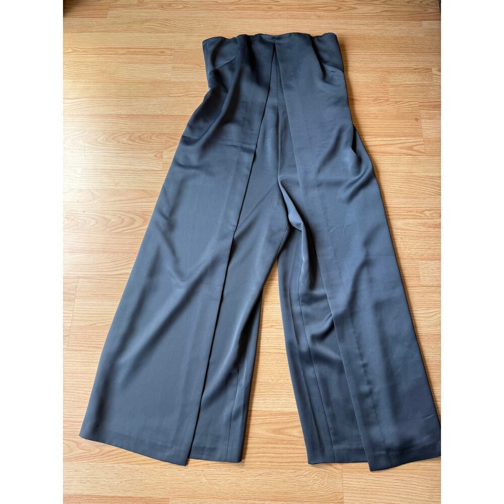 Club Monaco Gray Strapless Wide Leg Jumpsuit Size 12 - Picture 3 of 4